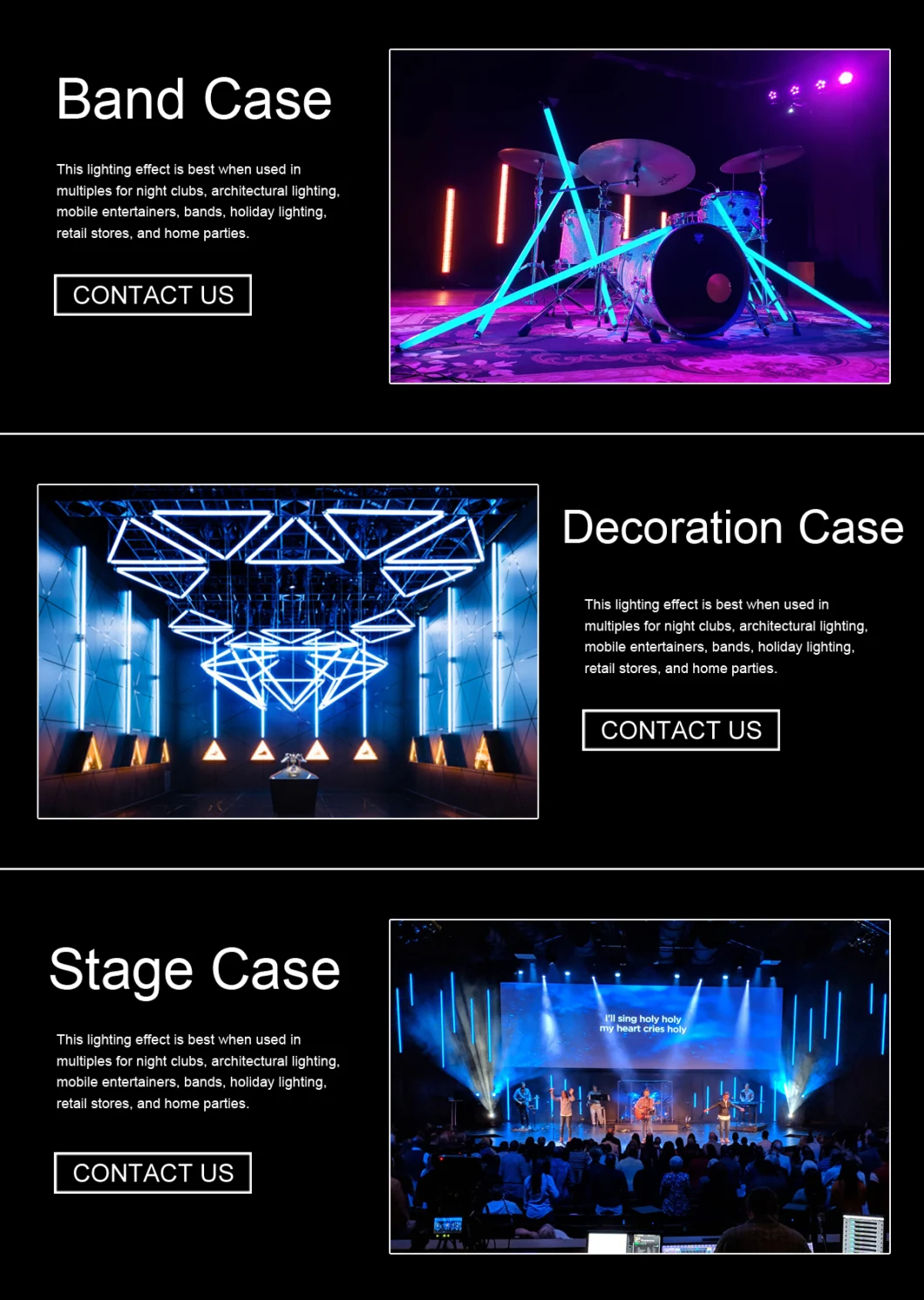 DJ Vj Event LED Artnet RGB Pixel 360 Degree Milky Tubes for Cube Structure