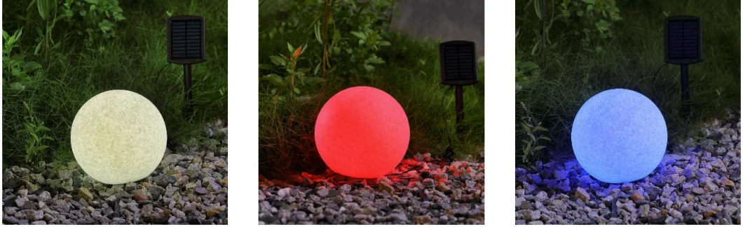 OEM Custom Size RGB LED Color Changing Ball Light 20 Cm to 65 Cm Water Floating Swimming Pool Garden Solar Lamp