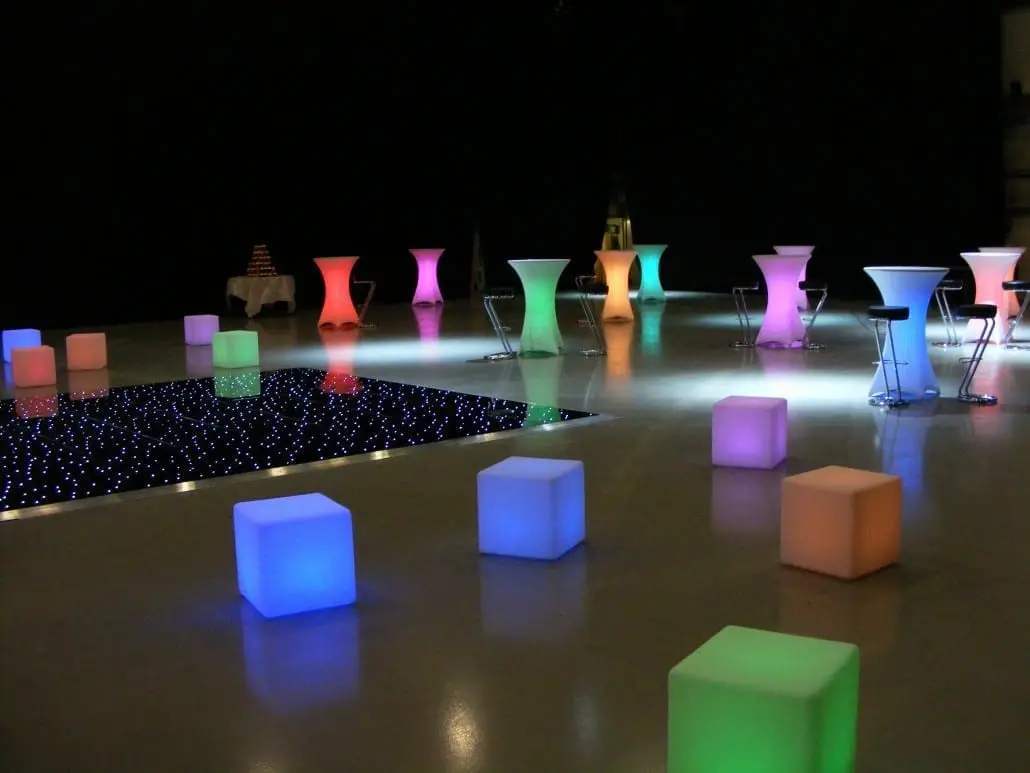 Light up Cube Seat Chair Stool Illuminated LED Cube