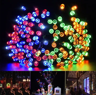 Prodotto caldo Festa nuziale Multicolor Pavimento Parete Stringa solare Decorazione Striscia LED Lampadina Lampada Lanterna a sfera