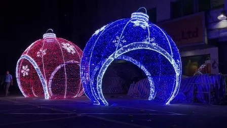 Decorazione del centro commerciale illuminata con palla LED ornamento natalizio 3D