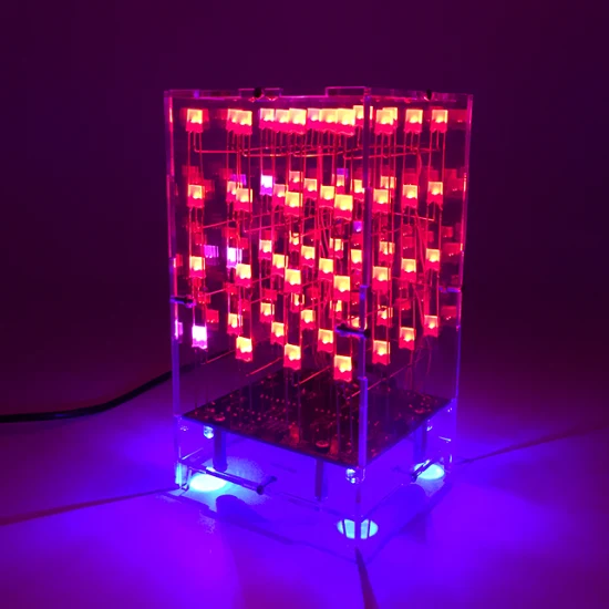 Cubo di luce a doppio colore Spectrum 444, kit fai-da-te per microcomputer a chip singolo, produzione elettronica fai-da-te, kit di parti per luci fendinebbia a LED