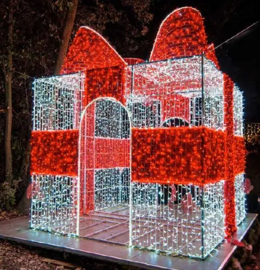Cornice decorativa per feste illuminata a LED plug-in 3D grande 3 pezzi con luce a tema famiglia di cervi per luci decorative per palline di Natale per interni ed esterni